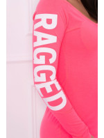 Šaty Ragged růžové neonové