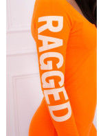 Šaty Ragged oranžové neonové