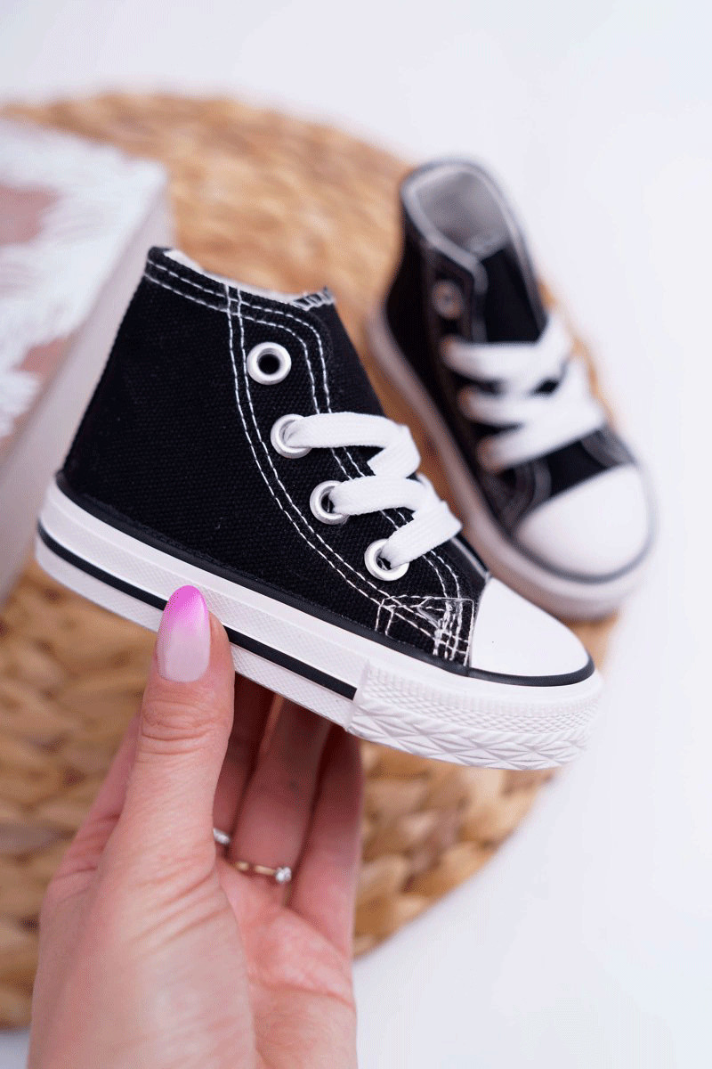 Dětské Vysoké Tenisky Černé Filemon Dětské Vysoké Tenisky Černé Filemon