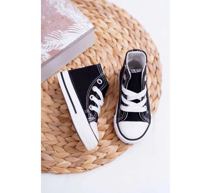 Dětské Vysoké Tenisky Černé Filemon Dětské Vysoké Tenisky Černé Filemon