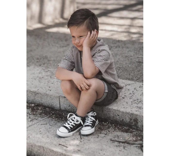 Dětské Vysoké Tenisky Černé Filemon Dětské Vysoké Tenisky Černé Filemon