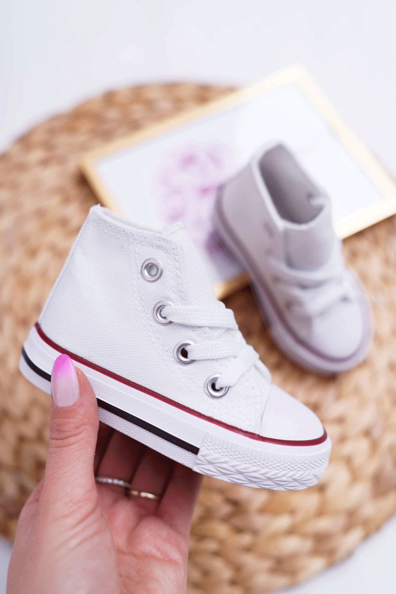 Dětské Vysoké Tenisky Bílé Filemon