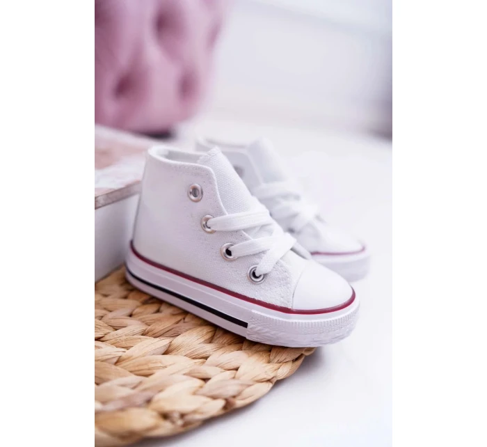 Dětské Vysoké Tenisky Bílé Filemon Dětské Vysoké Tenisky Bílé Filemon