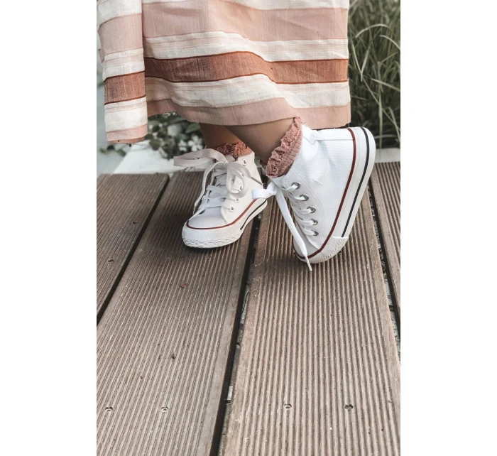 Dětské Vysoké Tenisky Bílé Filemon Dětské Vysoké Tenisky Bílé Filemon