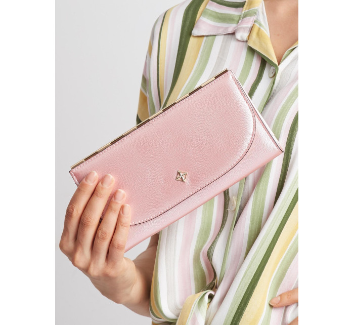 Elegantní světle růžová peněženka