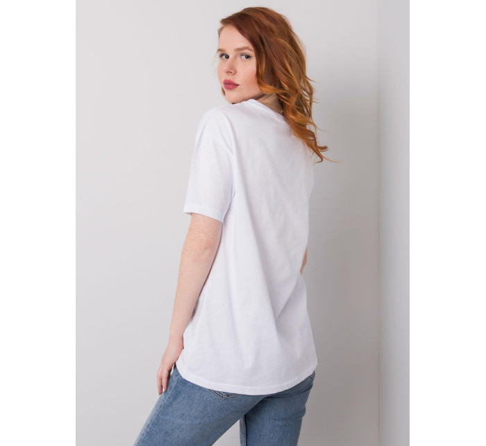 Dámské bílé bavlněné tričko