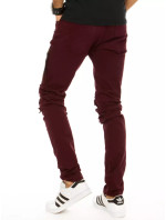 Pánské džínové kalhoty vínové barvy UX2933