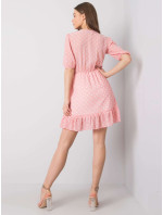SUBLEVEL Růžové šaty s puntíky