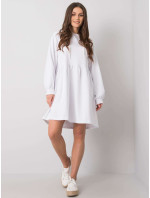 RUE PARIS Bílé mikinové šaty