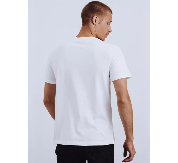 Bílé pánské tričko Dstreet RX4628 s potiskem