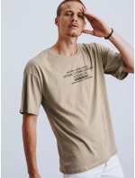 Pánské tričko s khaki potiskem Dstreet RX4648