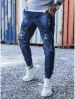 Modré pánské kalhoty Dstreet UX3284