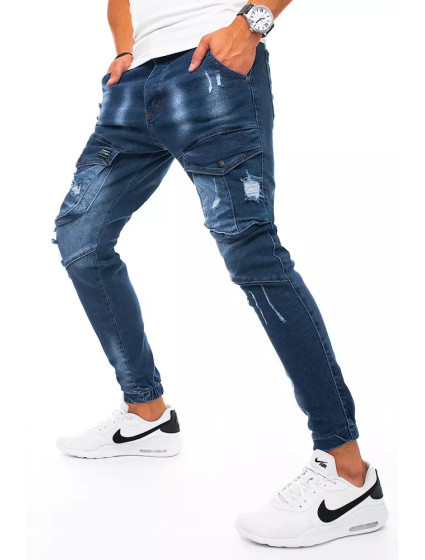 Pánské nákladní džíny modré Dstreet UX3271