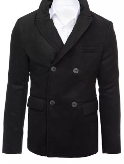 Pánský černý kabát Dstreet CX0433