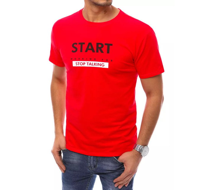 Červené pánské tričko Dstreet RX4736