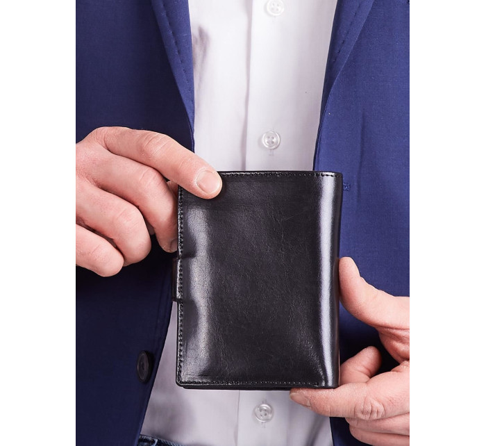 Pánská černá kožená peněženka