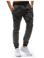 Pánské antracitové camo kalhoty Dstreet UX3627