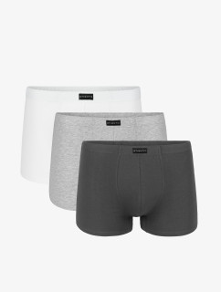 Pánské boxerky ATLANTIC 3Pack - bílé/šedé/tmavě šedé