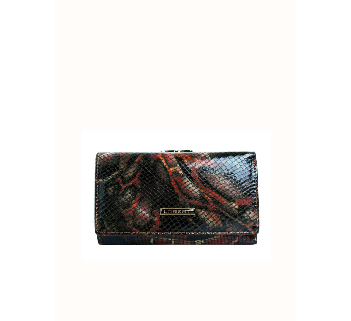 Dámská kožená peněženka v černé a červené barvě