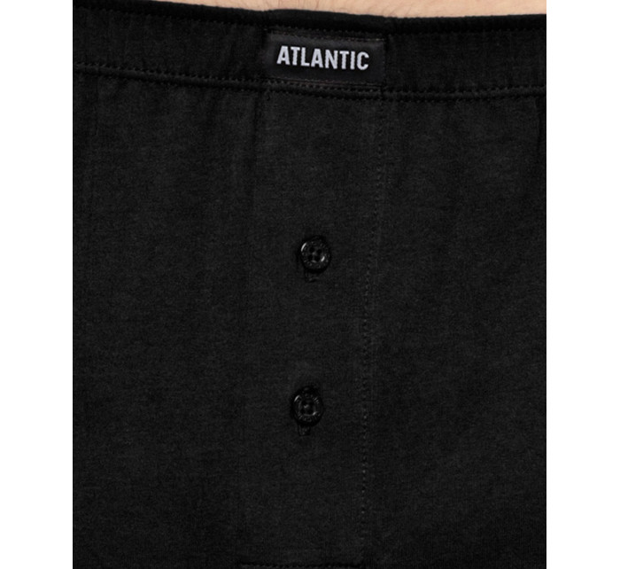 Pánské klasické boxerky ATLANTIC s knoflíčky 2PACK - černé