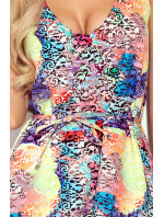 Dámské letní šaty s výstřihem Numoco - vícebarevné