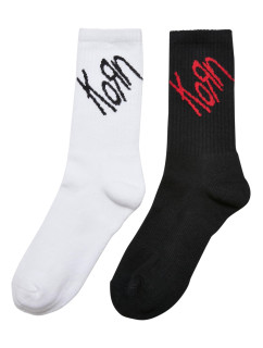 Ponožky Korn - 2 balení - černá/bílá