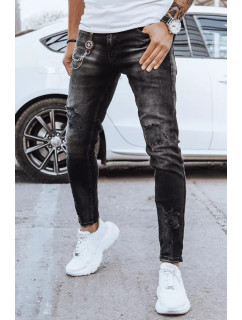 Černé pánské džínové kalhoty Dstreet UX3834