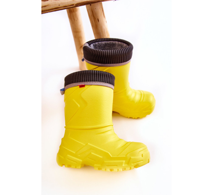 Dětské zateplené boty do deště Befado Žlute