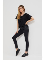 Skinny džíny s oděrkami - černé