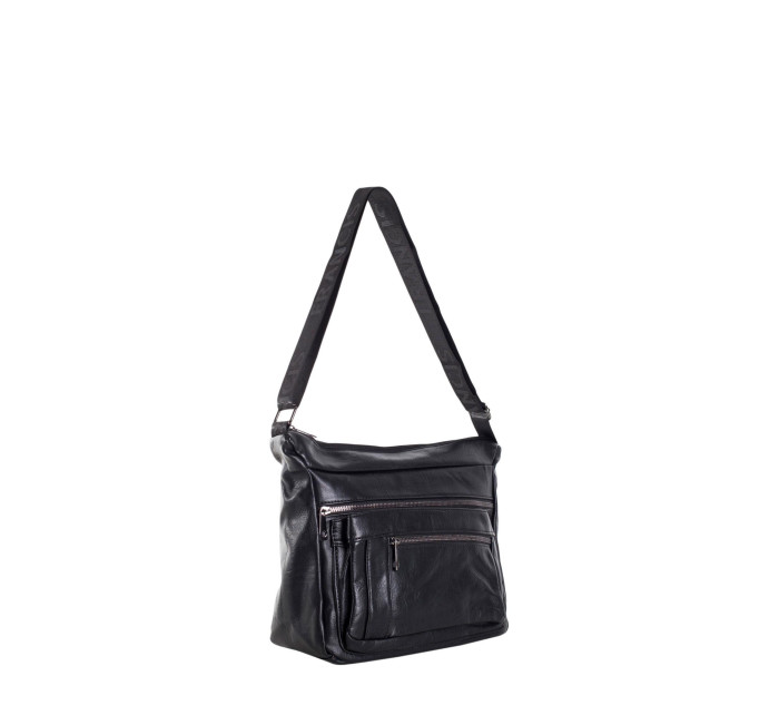 Černá dámská taška přes rameno s kapsami