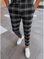 Pánské černé kostkované chino kalhoty Dstreet UX3965