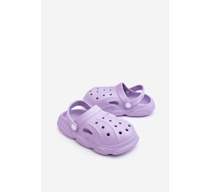 Dětské pěnové pantofle Crocs fialove Cloudy
