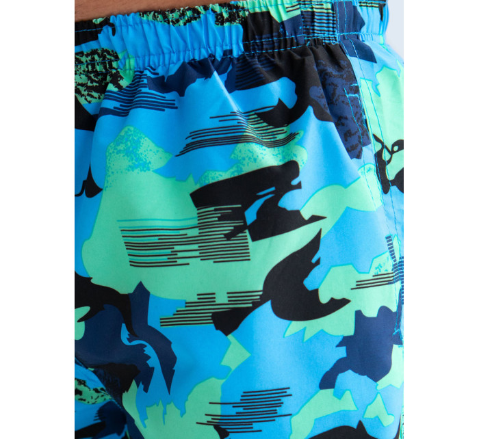 Pánské camo modro-zelené koupací šortky Dstreet SX2383