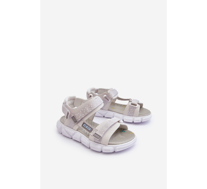 Dětské Sandály Na Zip Big Star Bílo-Stříbrné