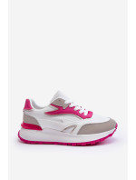 Dámské sportovní boty na platformě bílo-růžové Henley