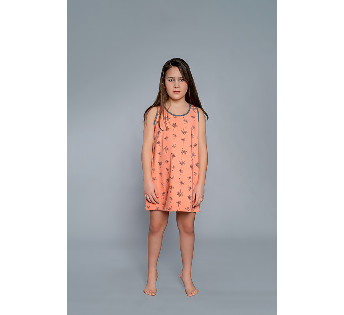 Madeira dívčí košile na široká ramínka - meruňkový potisk