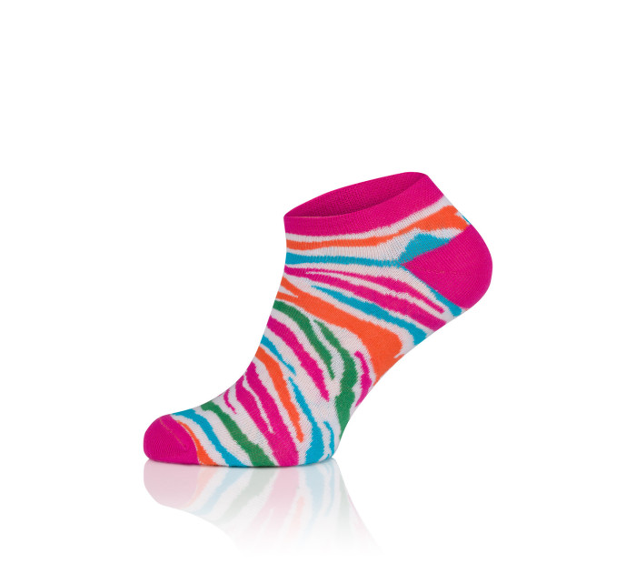 ZEBRA kotníkové ponožky - amarant/barvy
