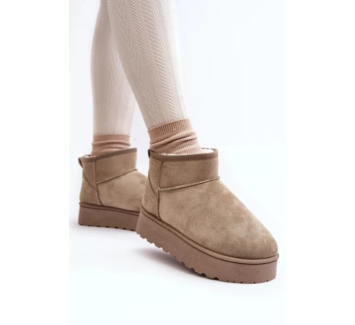 Dámské sněhule na platformě s kožešinovou podšívkou, zelená Xamella Dámské sněhule na platformě s kožešinovou podšívkou, zelená Xamella