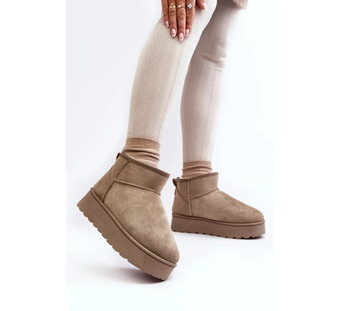 Dámské sněhule na platformě s kožešinovou podšívkou, zelená Xamella Dámské sněhule na platformě s kožešinovou podšívkou, zelená Xamella