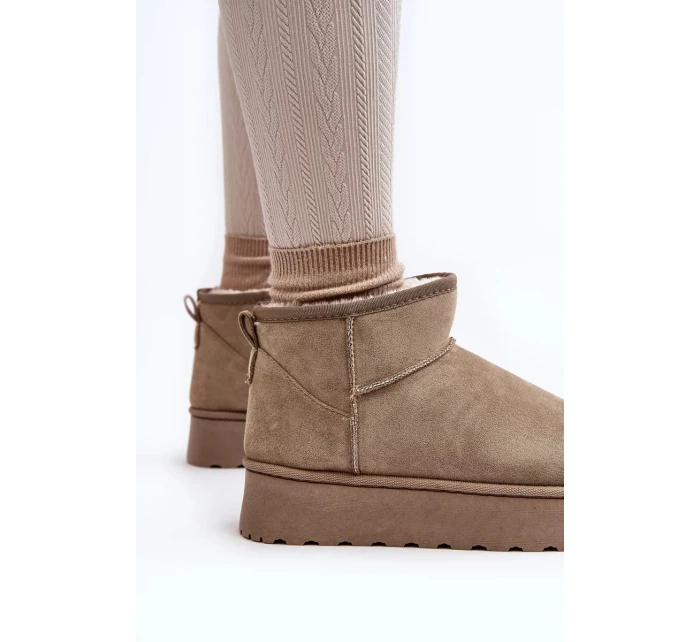 Dámské sněhule na platformě s kožešinovou podšívkou, zelená Xamella Dámské sněhule na platformě s kožešinovou podšívkou, zelená Xamella