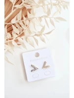 Klasické zlaté náušnice ve tvaru V