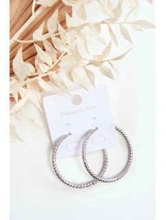 Módní stříbrné kruhové náušnice