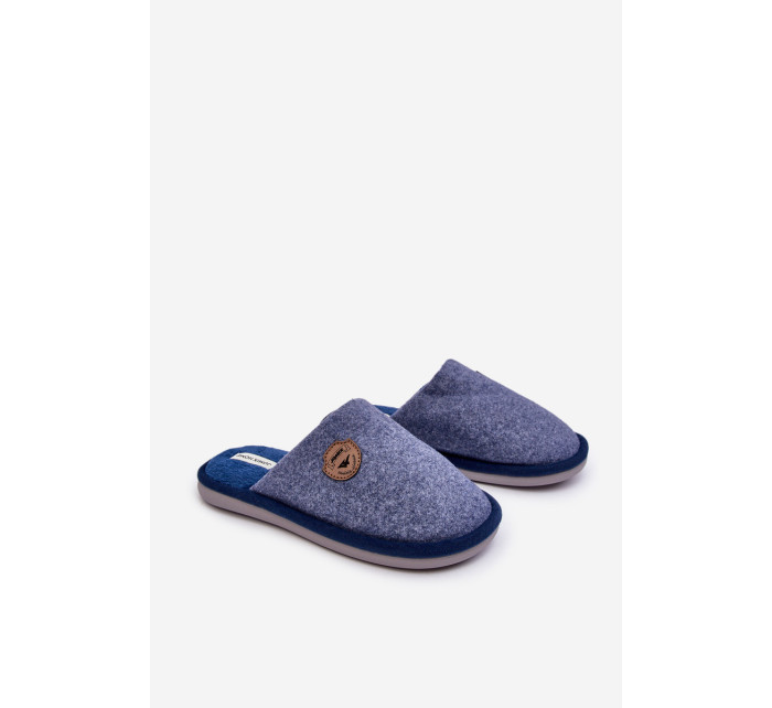 Pánské klasické modré pantofle Makis