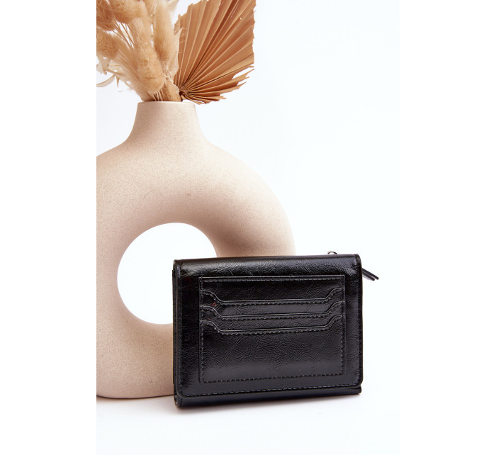 Dámská peněženka vyrobená z ekokůže černá Joanela