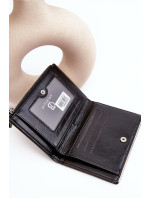 Dámská černá kožená peněženka Cudea