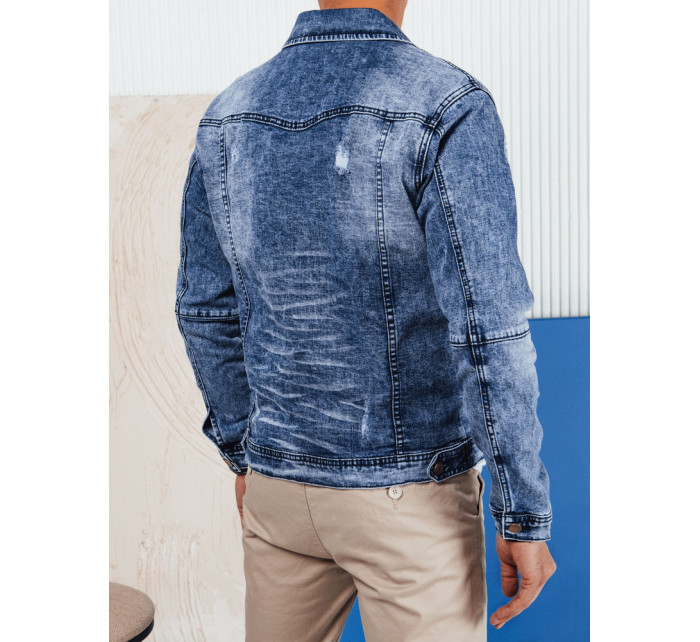 Pánská tmavě modrá džínová bunda model 19922907 - Dstreet