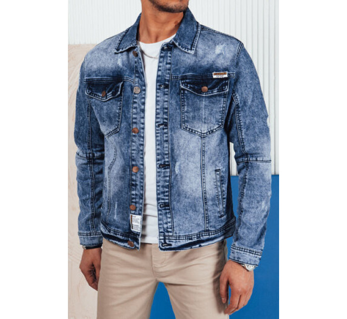 Pánská tmavě modrá džínová bunda model 19922907 - Dstreet