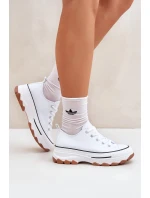 Dámské nízké trampky na platformě Aradwin – bílé