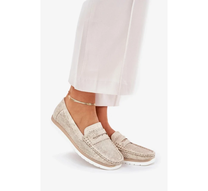 Dámské eko kožené mokasíny Bralithia – stříbrné Dámské eko kožené mokasíny Bralithia – stříbrné