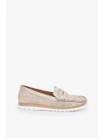 Dámské eko kožené mokasíny Bralithia – stříbrné Dámské eko kožené mokasíny Bralithia – stříbrné